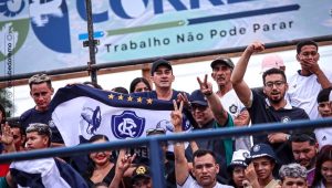 Torcida azulina marcando presença no Parazão - Crédito: Rodolfo Valle/ASCOM