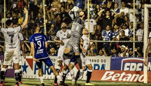 Goleiro Marcelo Rangel atuando - Crédito: Lucas Ribeiro