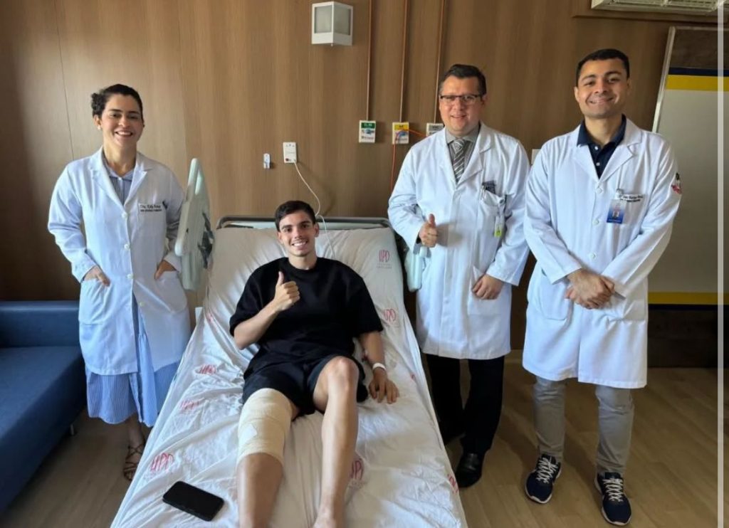 Atleta passou por cirurgia na capital paraense - Crédito: Reprodução/Redes sociais do clube