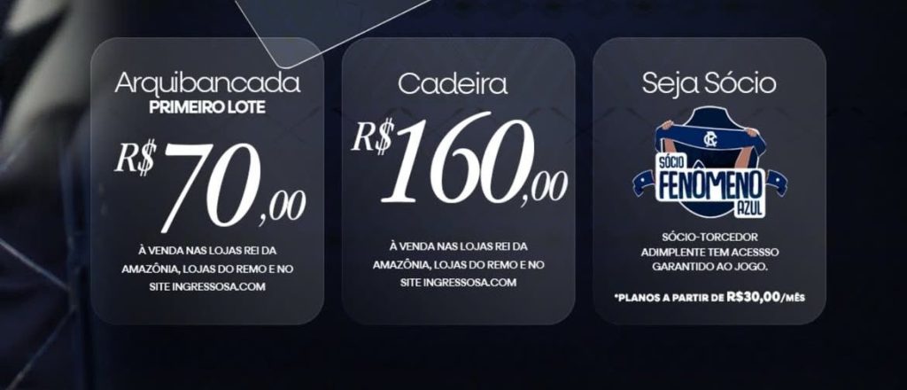 Ingressos disponíveis para o clássico RexPa - Crédito: Reprodução/Redes sociais do clube