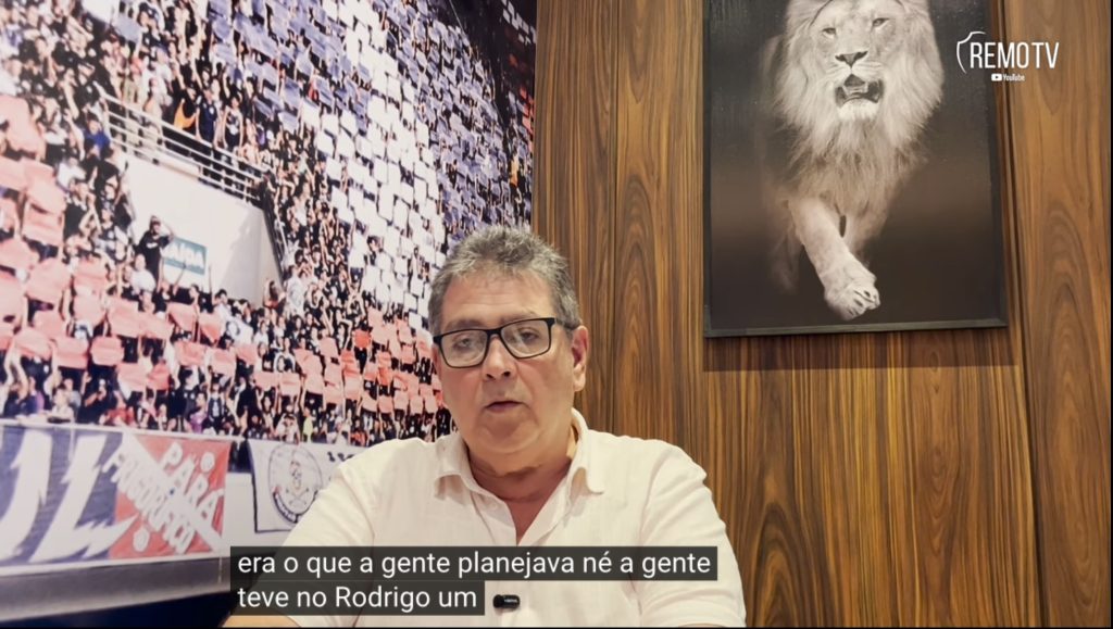Presidente do Remo faz pronunciamento - Crédito: Reprodução/Redes sociais do clube