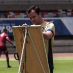 Daniel Paulista comandando treino no Mangueirão - Crédito: Samara Miranda/Remo