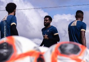 Jogadores em preparação no município de Barcarena - Crédito: Samara Miranda/Remo