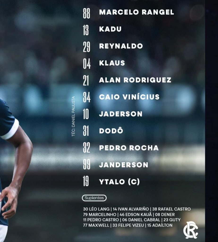 Escalação dos azulinos - Crédito: Reprodução/Redes sociais do Remo