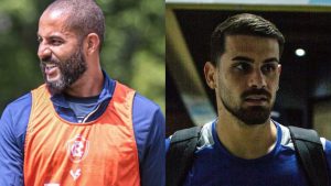 Jogadores 'disputam' vaga entre os 11 - Crédito: Reprodução/Redes sociais do Remo