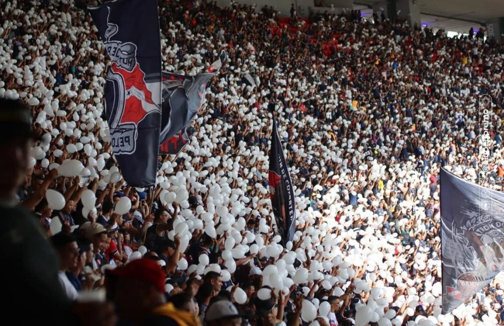 Torcida azulina no Estádio do Mangueirão - Crédito: Ascom Remo